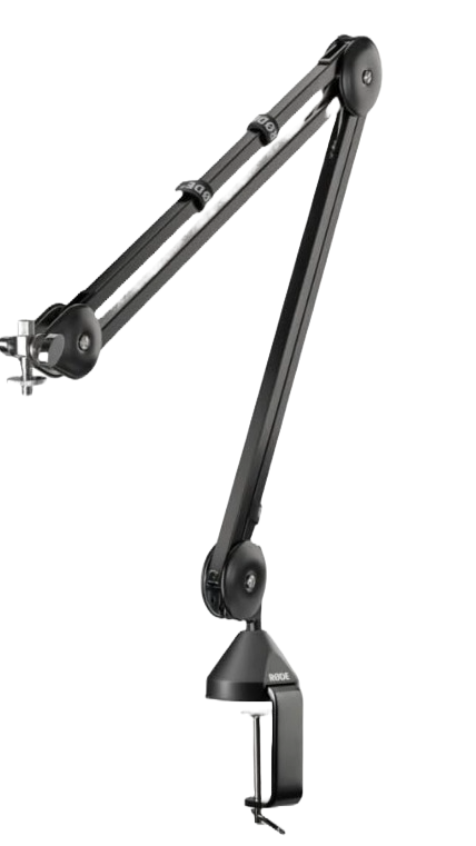 RØDE PSA1+ mic stand designed for mounting microphones in a recording setup.